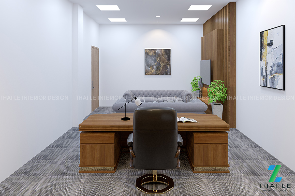 Thiết kế nội thất phòng giám đốc Phnôm Pênh Campuchia - 34m2